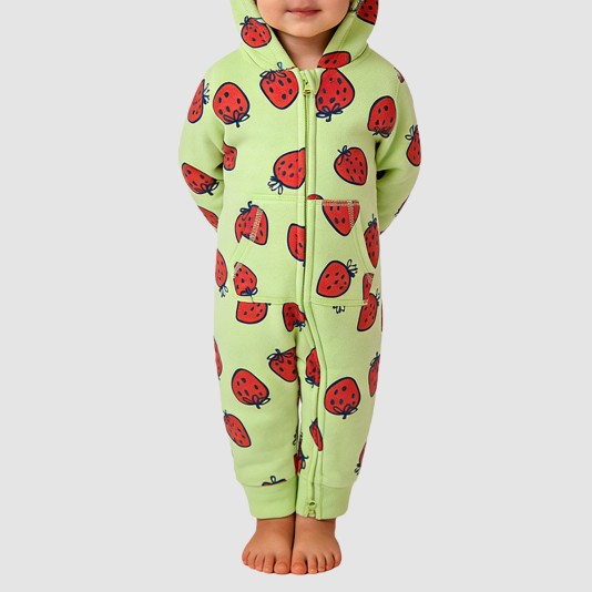 Stylish and soft thickened girls' onesie pajamas