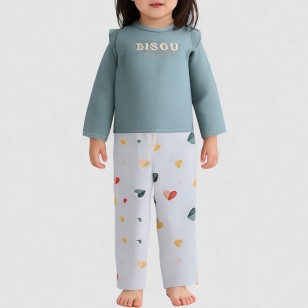 Soft and comfortable thickened pajama set for girls