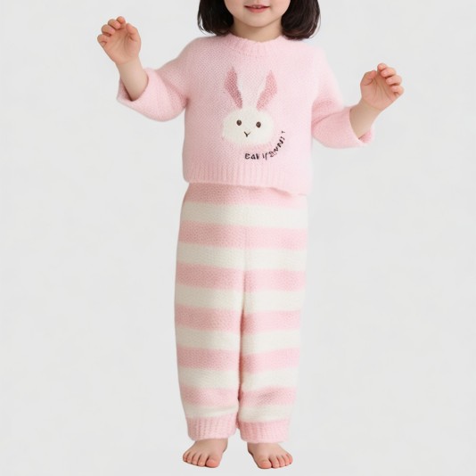 Cute and simple thick pajama set for girls