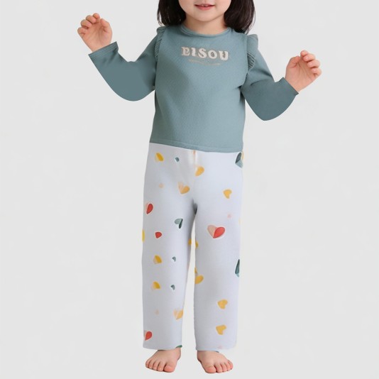 Soft and comfortable thickened pajama set for girls