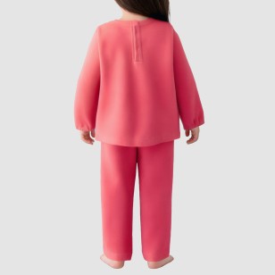 Comfortable flannel thickened pajama set for girls