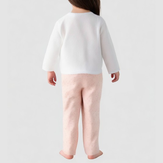 Simple and comfortable thick pajama set for girls