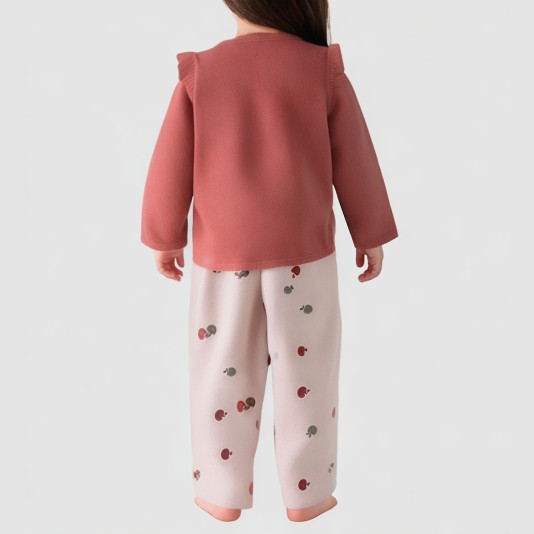 Stylish and warm thickened pajama set for girls