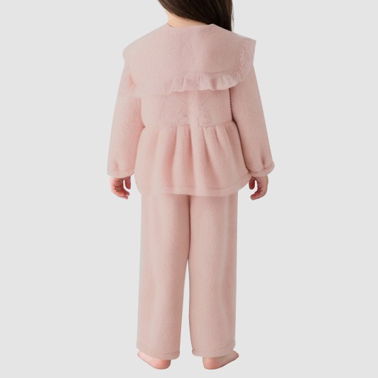 Comfortable and warm thickened pajama set for girls