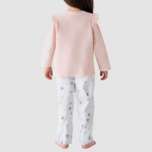 High-quality cartoon girls' thickened pajama set