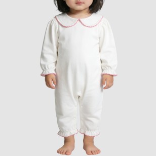 Sweet and cute girls' thin one-piece pajamas