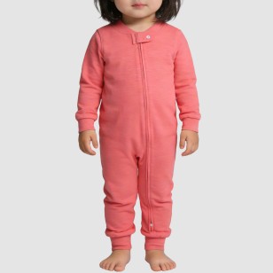 Lightweight diagonal zipper girls' thin onesie pajamas