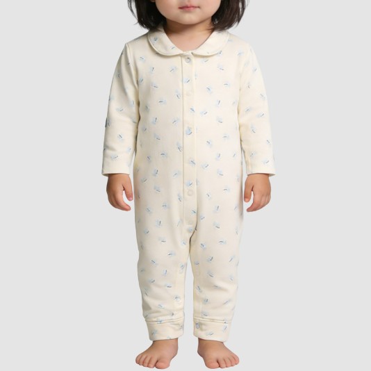 Cartoon soft girls' thin onesie pajamas