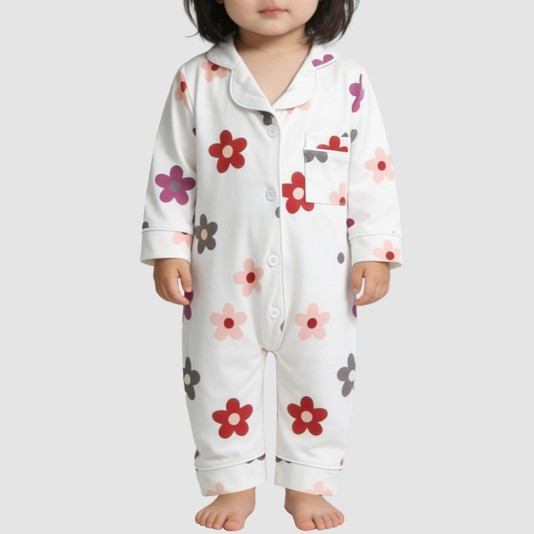 Soft and comfortable thin girls' onesie pajamas