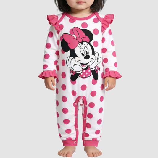 Sweet and soft girls' thin onesie pajamas