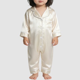 Silky soft girls' thin bodysuit pajamas