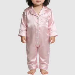 Simple and silky thin girls' onesie pajamas