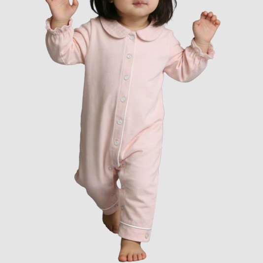 Simple pure cotton girls' thin onesie pajamas