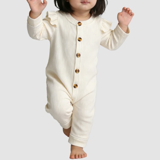 Casual and soft girls' thin onesie pajamas