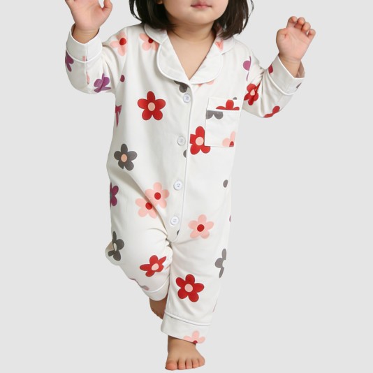 Soft and comfortable thin girls' onesie pajamas