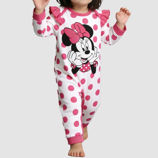 Sweet and soft girls' thin onesie pajamas