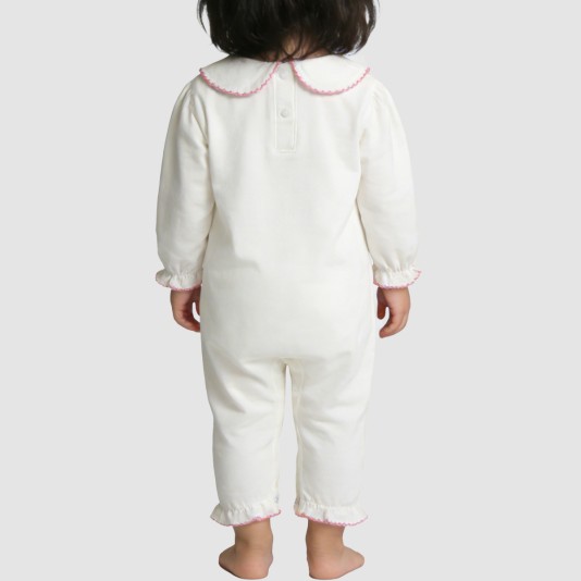 Sweet and cute girls' thin one-piece pajamas