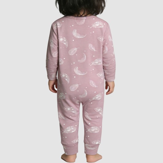 Modern zipper girls' thin onesie pajamas