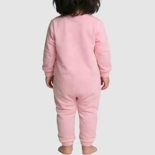 Autumn pink one-piece pajamas for girls