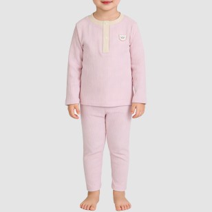 Casual pink comfortable girls' pajama set