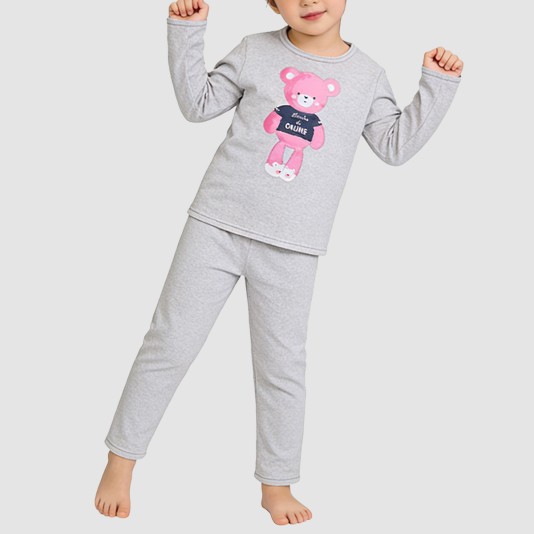Casual and simple girls' pajama set