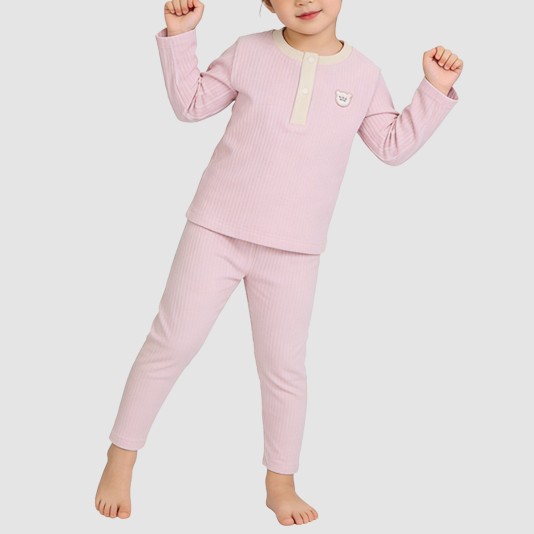 Casual pink comfortable girls' pajama set