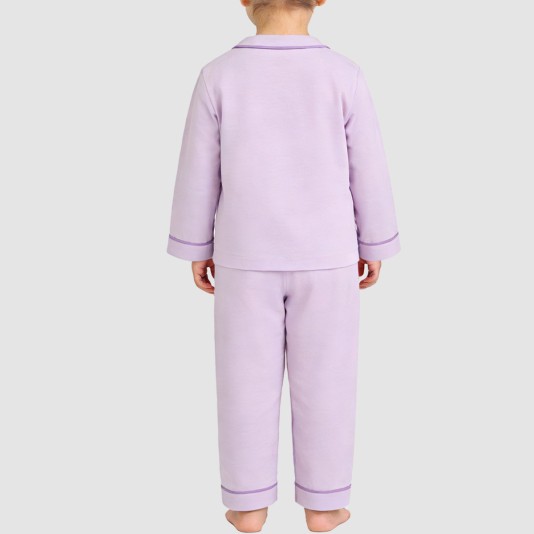 Striped comfortable cotton girls' pajama set