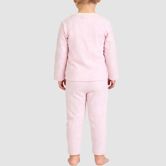 Casual pink comfortable girls' pajama set
