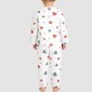 Cartoon heart-shaped velvet girls' pajama set