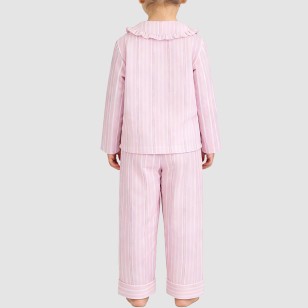 Simple striped loose-fitting girls' pajama set