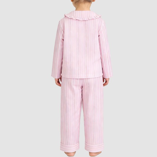 Simple striped loose-fitting girls' pajama set